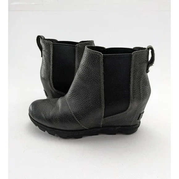 Womens Sorel Joan Of Arctic Wedge II Gray Chelsea Boots NL3346-052 Size 9