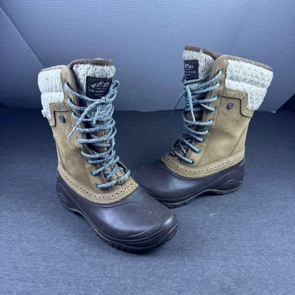 The North Face Women's Winter Snow Boots Insulated‎ Waterproof Cozy Tan Size 7