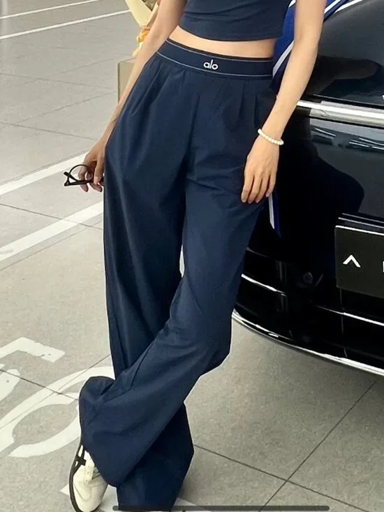 NWT Alo Yoga Regular Navy Blue Pants – Versatile items💘 – Ship fast🚚