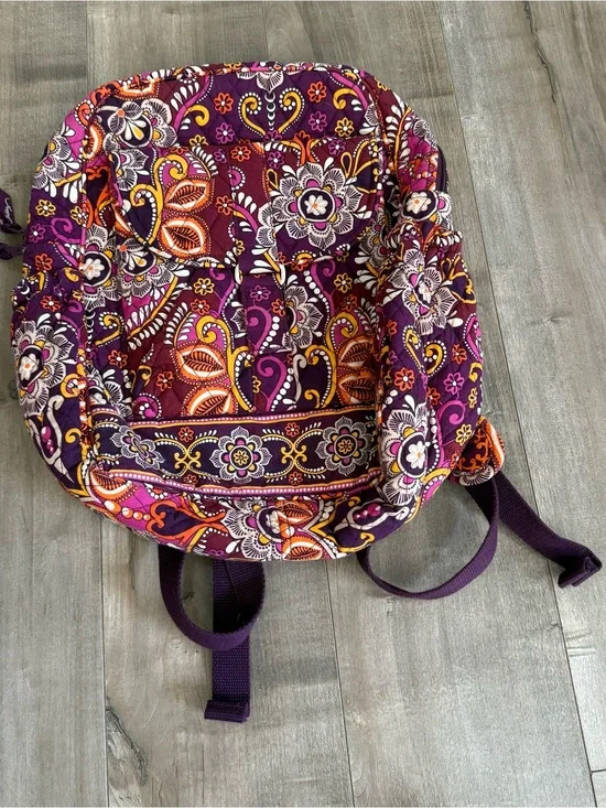 Vera Bradley Safari Sunset Backpack Medium Bookbag Fall Paisley Floral RETIRED