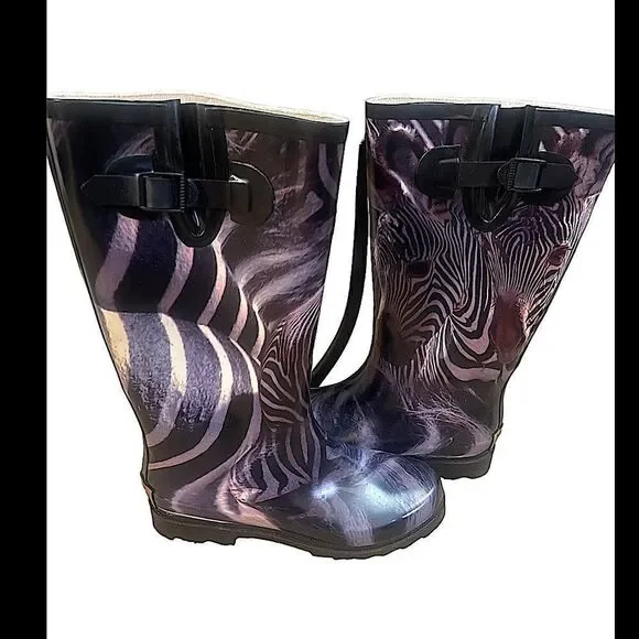 Wild Style: NWT Zebra Print Rainboots – Make a Splash!
