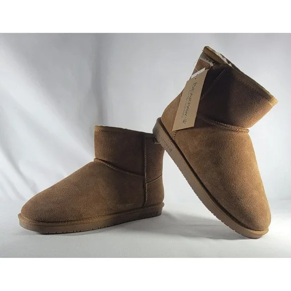 Bearpaw Shorty Women's Winter Boots In Demi Hickory Size 11 Medium Shearling