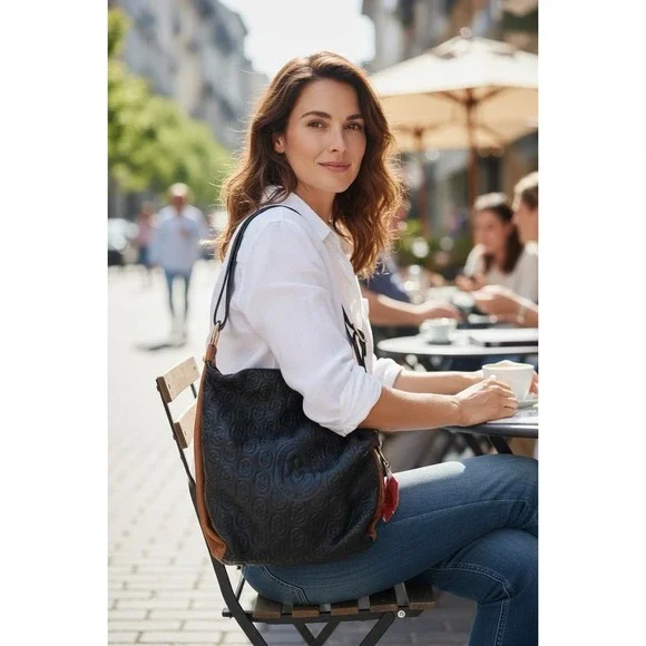 MARINO ORLANDI Bucket Bag Backpack Convertible Sling Pure Leather Handbag