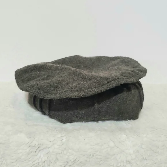 Pakol Pakul Pakistan Donut Beret Wool Hat Cap 100% Wool Heathered Dark Gray