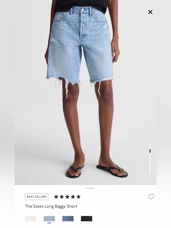 Madewell The Essex Long Baggy Short 27 New