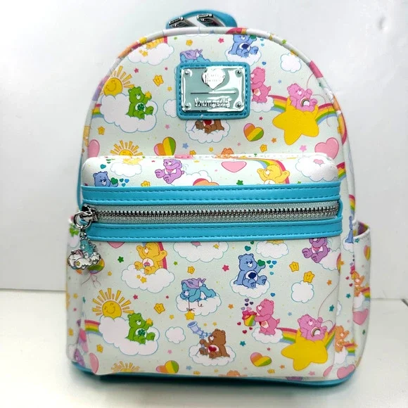 New Loungefly Care Bears AOP Mini Backpack NWT 40th Anniversary Bag