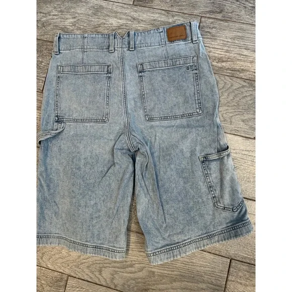 American Eagle Womens Size 8 Stretch Baggy Bermuda Jorts Denim Jean Shorts