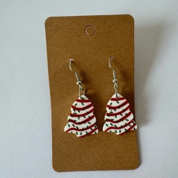 Christmas Tree Cake Earrings