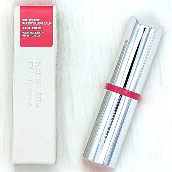 🔴 HAUS LABS Color Fuse Glassy Blush Balm - Rosette