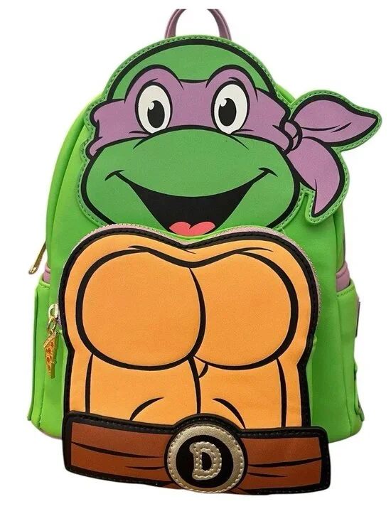 Loungefly Donatello Ninja Turtle Cosplay Mini Backpack Pizza Crime Fighter NWT