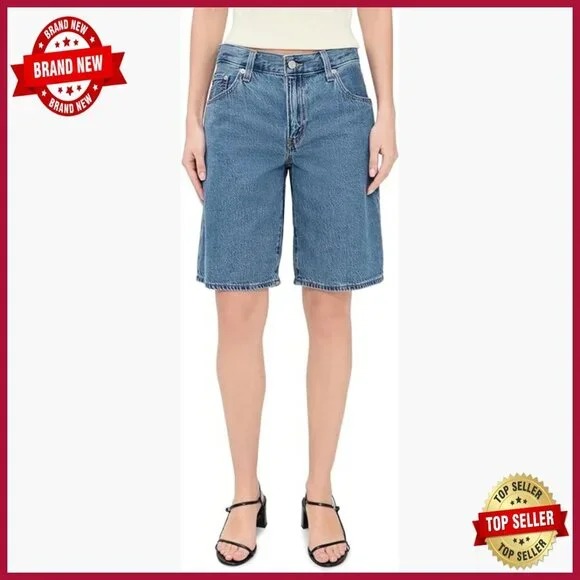 Baggy Dad Jorts, Mid Rise Denim Shorts, Loose Fit, 11 Inch Inseam