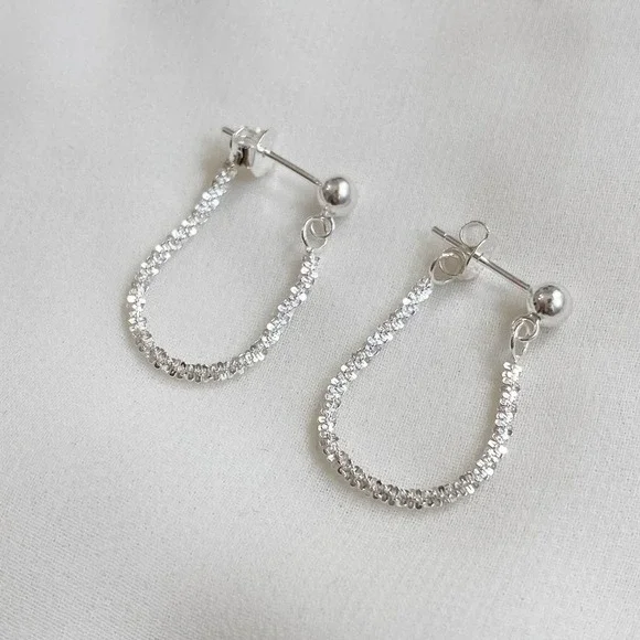 Sterling Front Back Chain Earrings S925