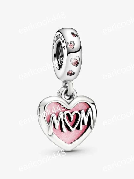 Pandora Mum Sterling Silver Dangle – Pink CZ & Shaded Enamel