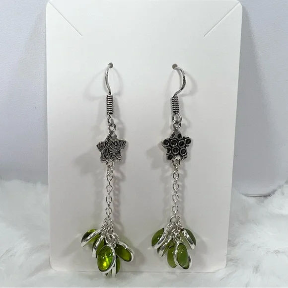 Peridot 925 Earrings (synthetic stones)