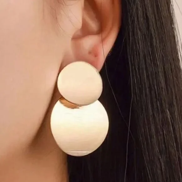 3for$20 1pair Simple Geometric Mosaic Circular Drop Earrings For Women