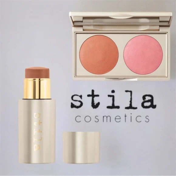 Stila Cosmetics Putty Bronzer Blush Duo w/ Sun-kissed Bronze Lip Cheek Stick‎
