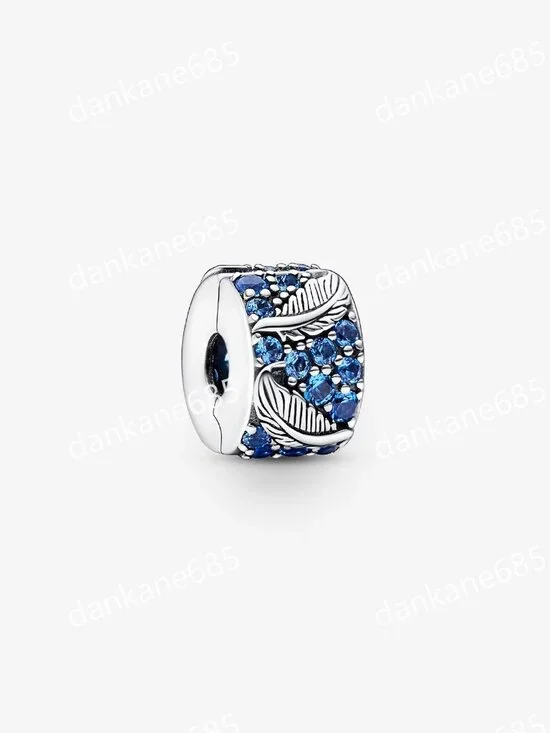 Pandora Curved Feather & Pavé Clip Charm