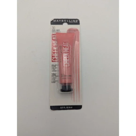 Maybelline Cheek Heat Gel-Cream Blush Tube 30 Coral Ember 0.27 fl‎ oz New Sheer
