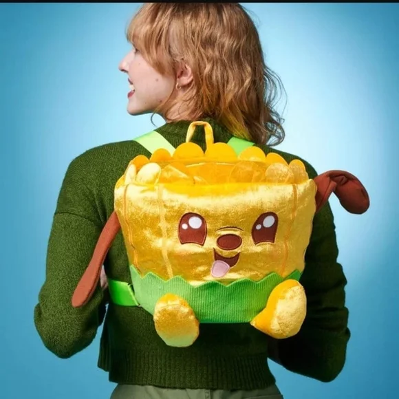Cute Yellow Plush Backpack