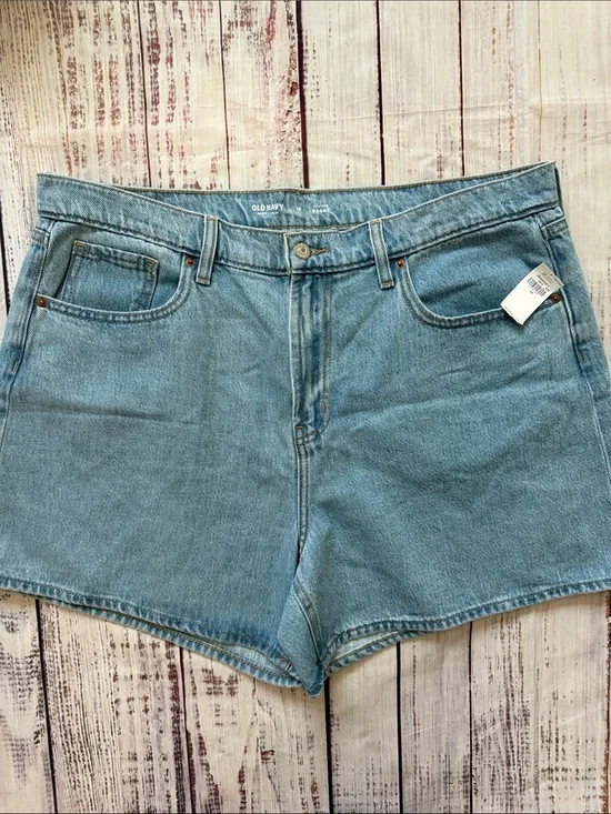 Old Navy High-Rise Baggy Jean Shorts 16 NWT