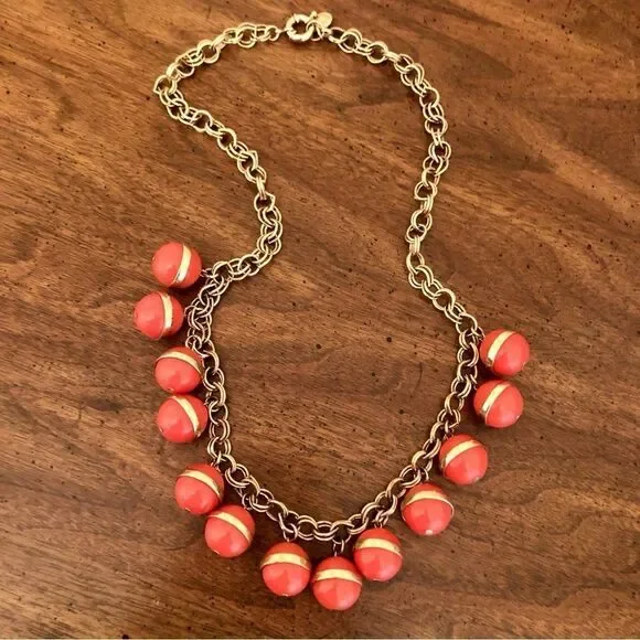 J.Crew | Tangerine Bauble Necklace | 30” Length