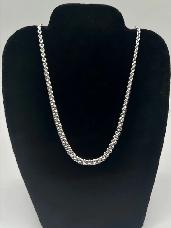 Monet Silver-Tone Double Beaded Chain Necklace - Women Jewelry