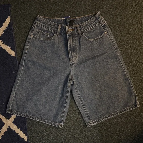 Cider Blue Baggy Denim Shorts