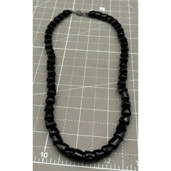 Antique Bell Shaped Bead Black Glass 18