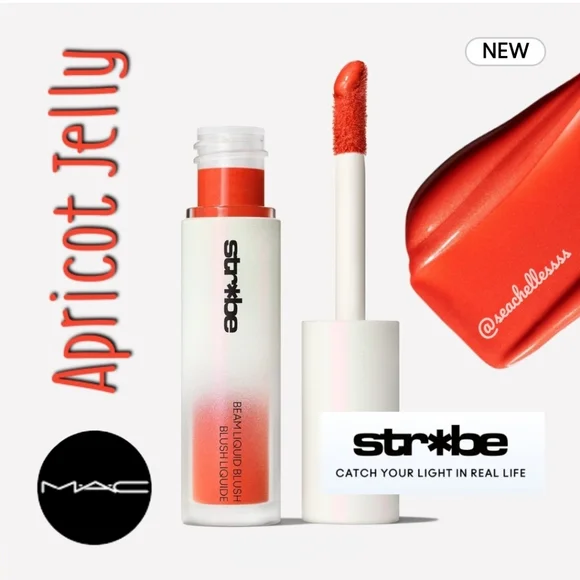 MAC Cosmetics Strobe Beam Liquid Blush Apricot Jelly Brand New In Box Authentic