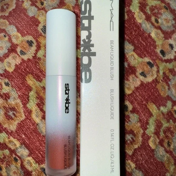 MAC Strobe Beam Liquid Blush UNSWEETENED‎ NIB .14 fl oz Iridescent Finish