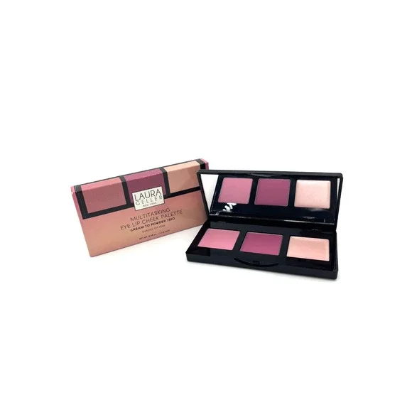 Laura Geller Multitasking Eye Lip Cheek Palette Cream to Powder Trio Pink 0.08oz