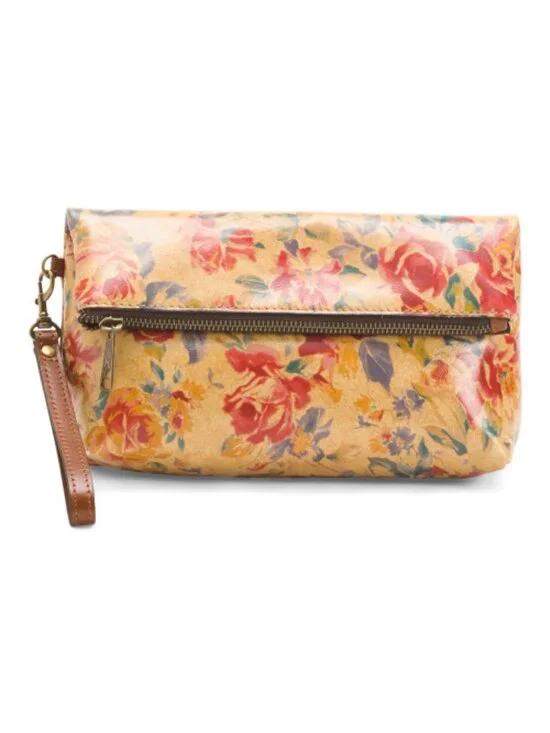 PATRICIA NASH Leather Valerie Foldover Wristlet Pouch