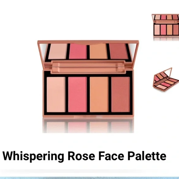 Whispering rose luminous blush face palette and highlighter NWOB‎
