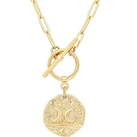 ✨ Anthro Gold Moon Star necklace ✨