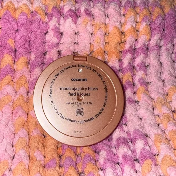 Tarte Maracuja Juicy Blush Coconut CL51 3.5g Full Size NEW