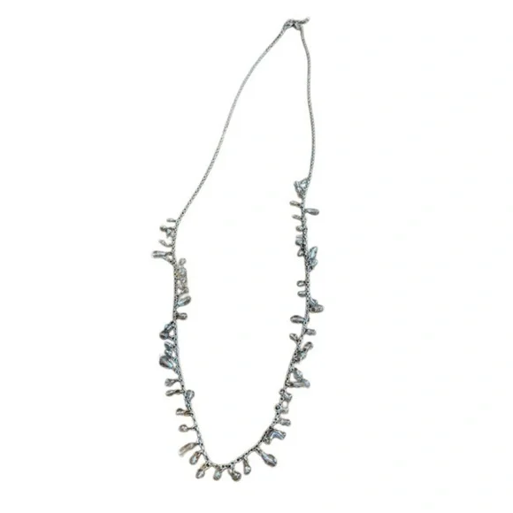 Banana Republic Silver Beaded Necklace