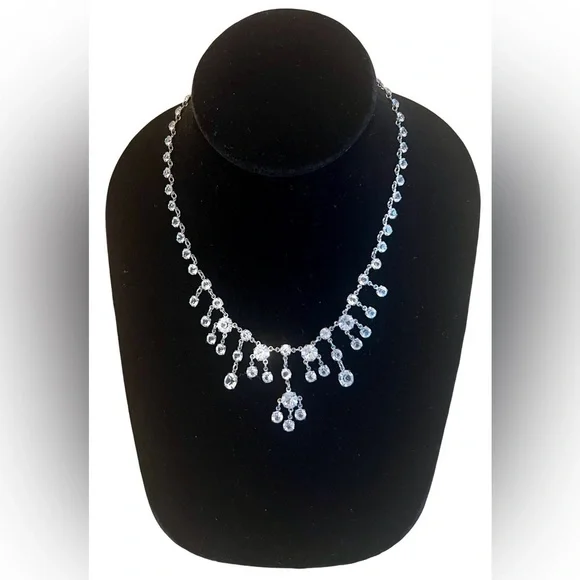 Beautiful Vintage Art Deco 15” Bridal Necklace