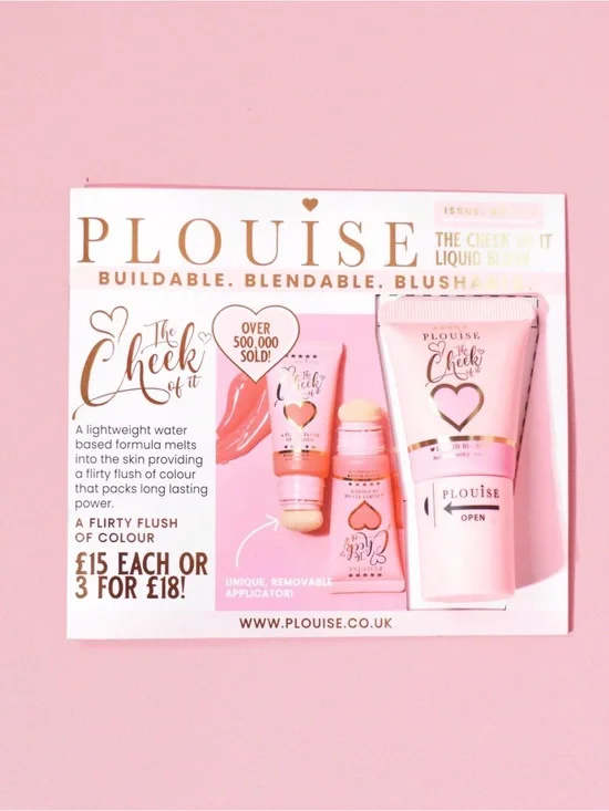 P. Louise Legally Pink MINI Liquid Blusher / The Cheek of It Magazine! NEW
