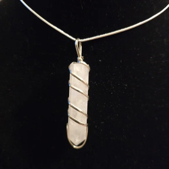 Crystal Necklace with Silver Plated 20