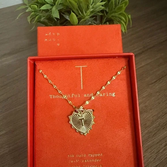 a new day Gold Heart Necklace
