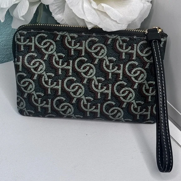 Coach Green Monogram Wristlet