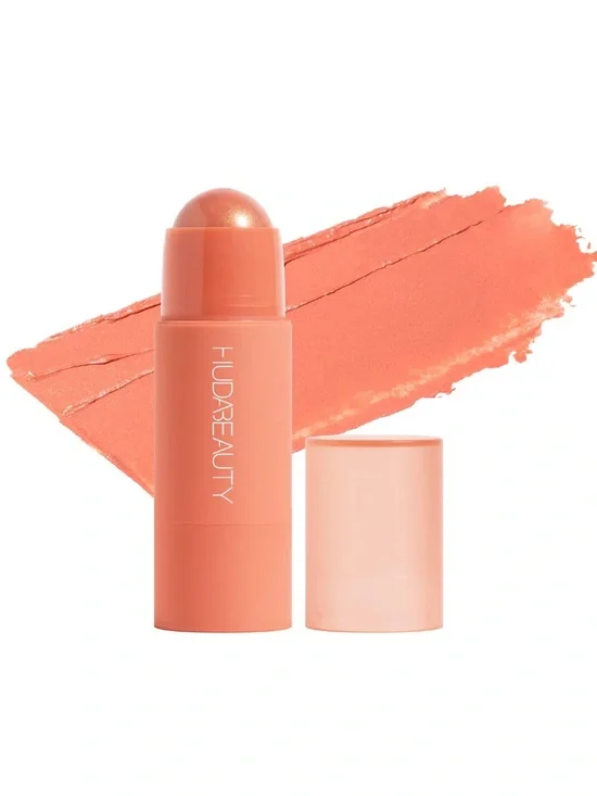 Huda Beauty Cheeky Tint Vibrantly Sheer Buildable Blush Stick - Perky Peach