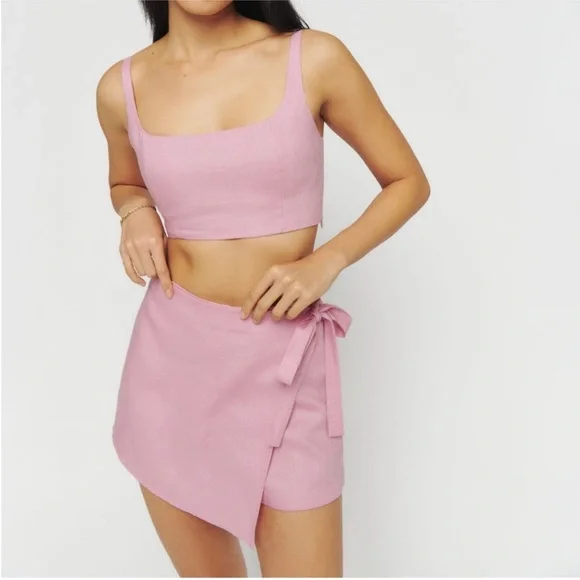 Reformation France Linen Two Piece Set