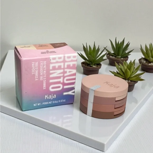 Kaja Play Bento Bronzer Blush Blendable Sculpting Trio 08 Chocolate Dahlia