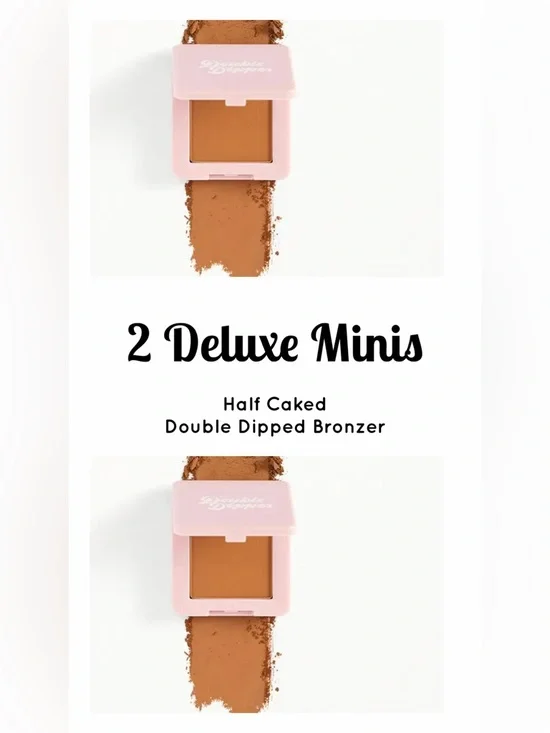 2 Deluxe Minis Half Caked Double Dipped Bronzer - Warm Brown