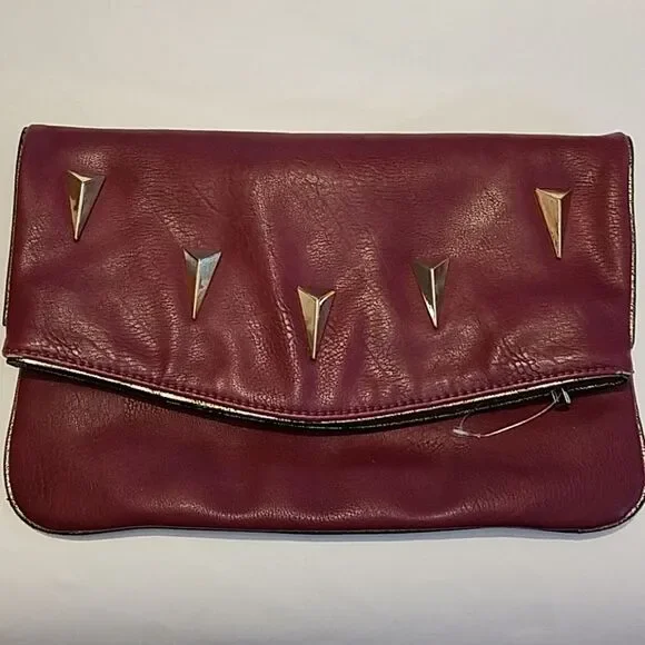 URBAN EXPRESSIONS vegan leather purple clutch‎