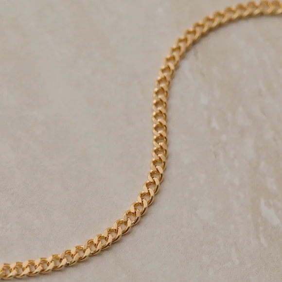 Tribeca Curb Necklace | 18k Gold Filled