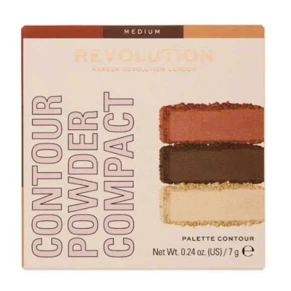 Revolution Powder Contour Compact Deep Contour Warm Bronze & Shimmer Highlights