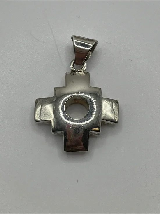 Silver Southwest Cross Stamped 950