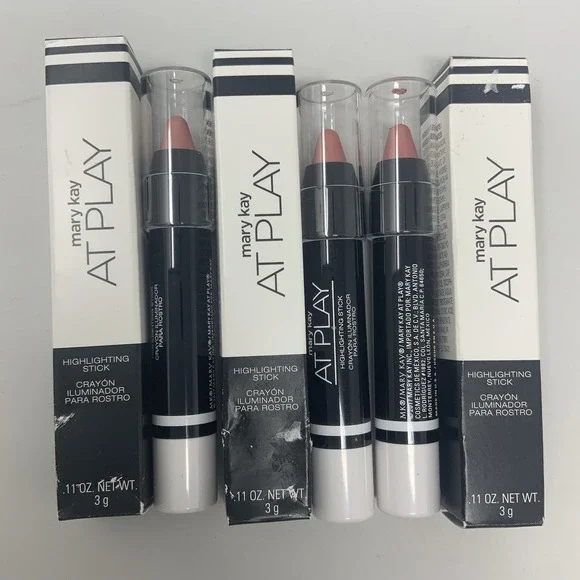 Mary‎ Kay At Play Rose Gold Highlighting Stick #120915 Lot Of 3 6/23 7/23